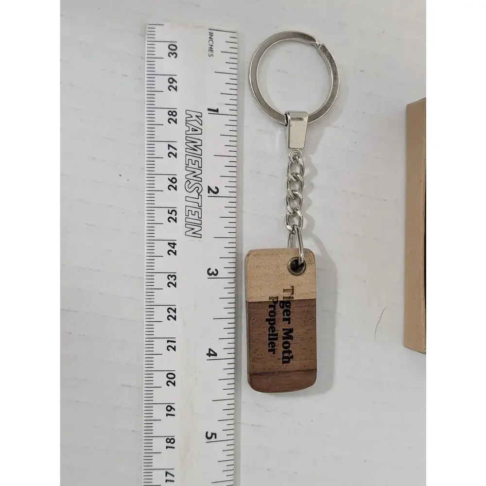 Tiger Moth Keychain Made Using 1942 Wood Propeller New in Box